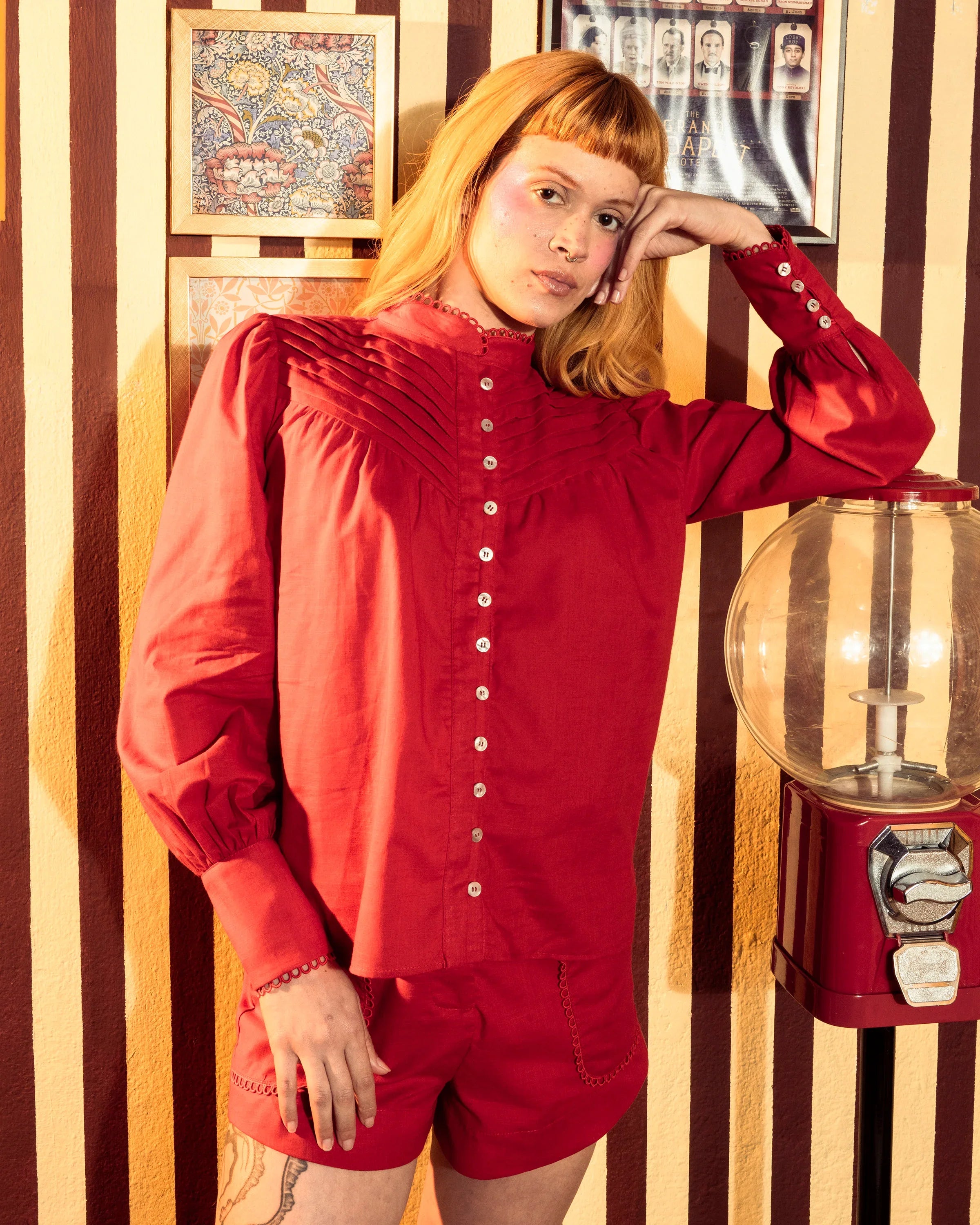 Camisa Amanhecer - Carmim - Junü