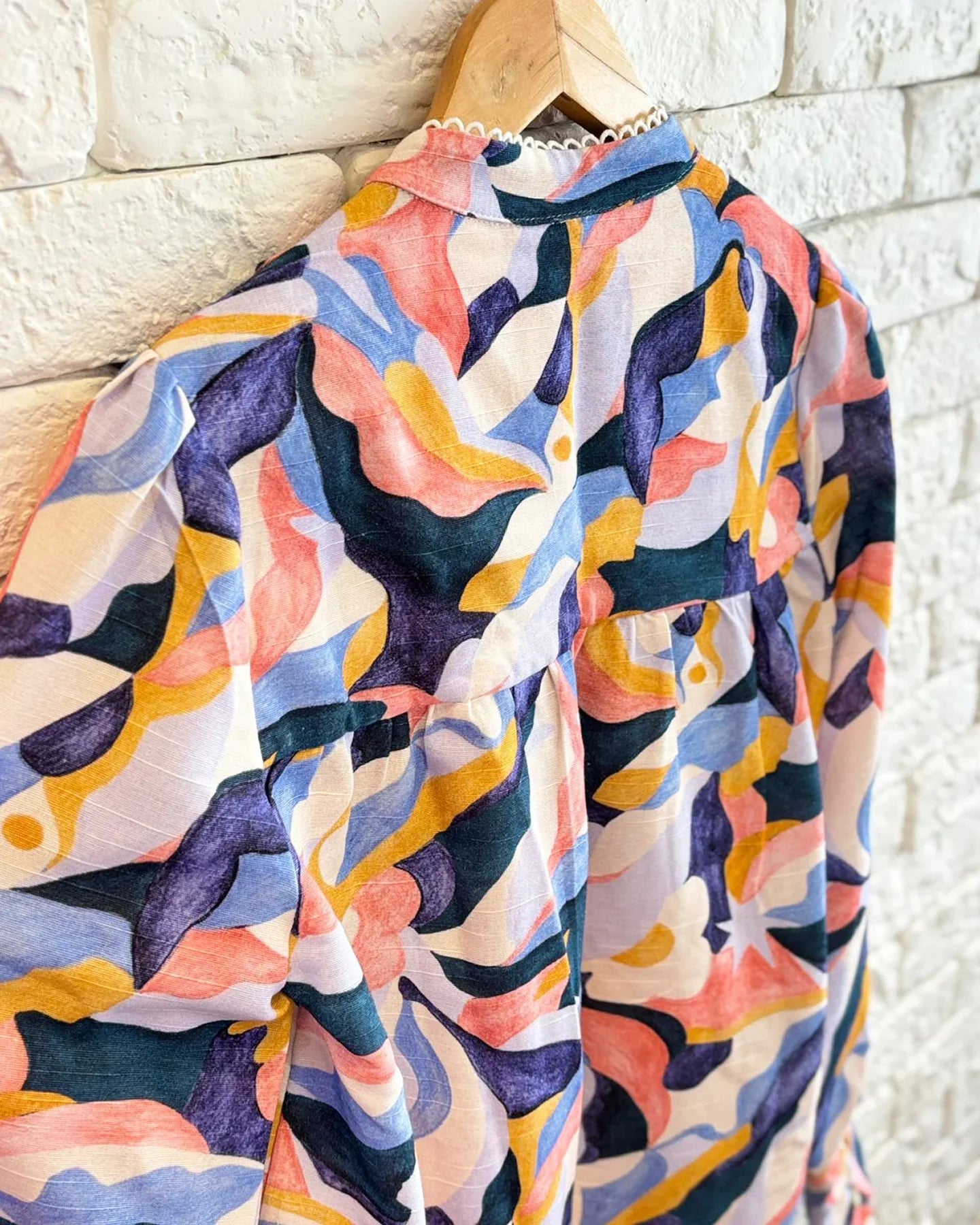 Camisa Amanhecer de Jade - Azul - Junü