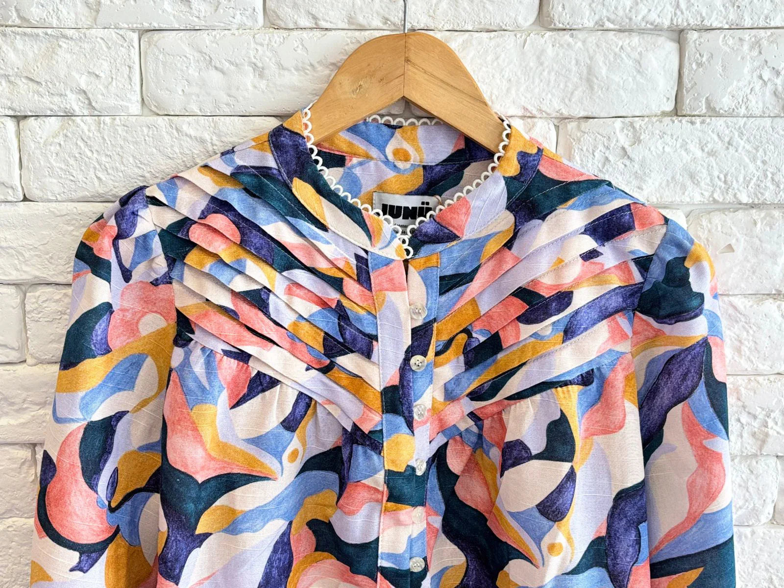 Camisa Amanhecer de Jade - Azul - Junü