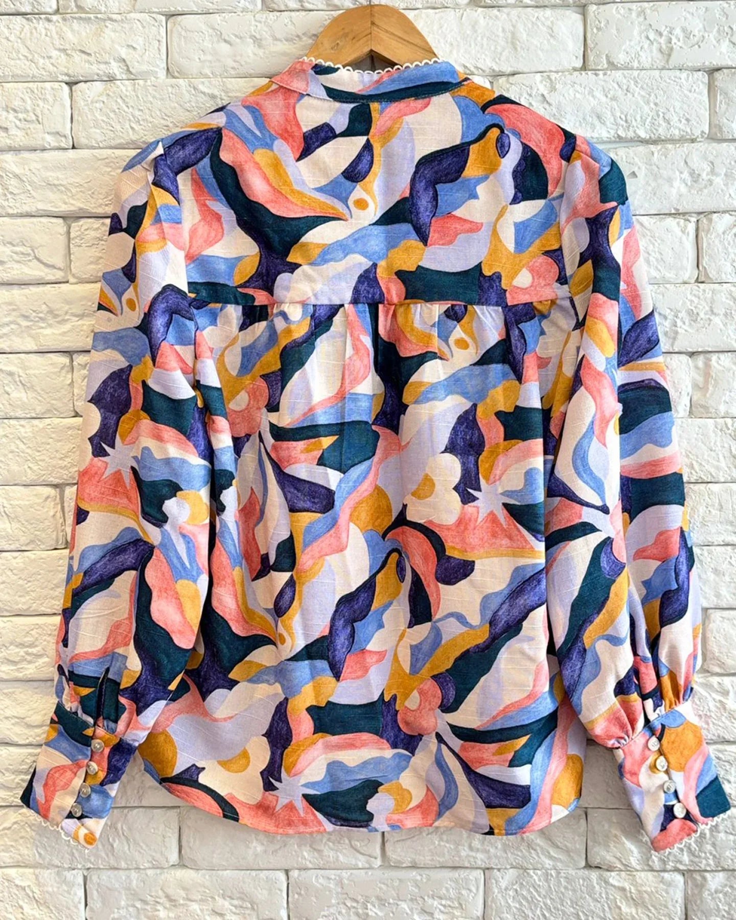 Camisa Amanhecer de Jade - Azul - Junü