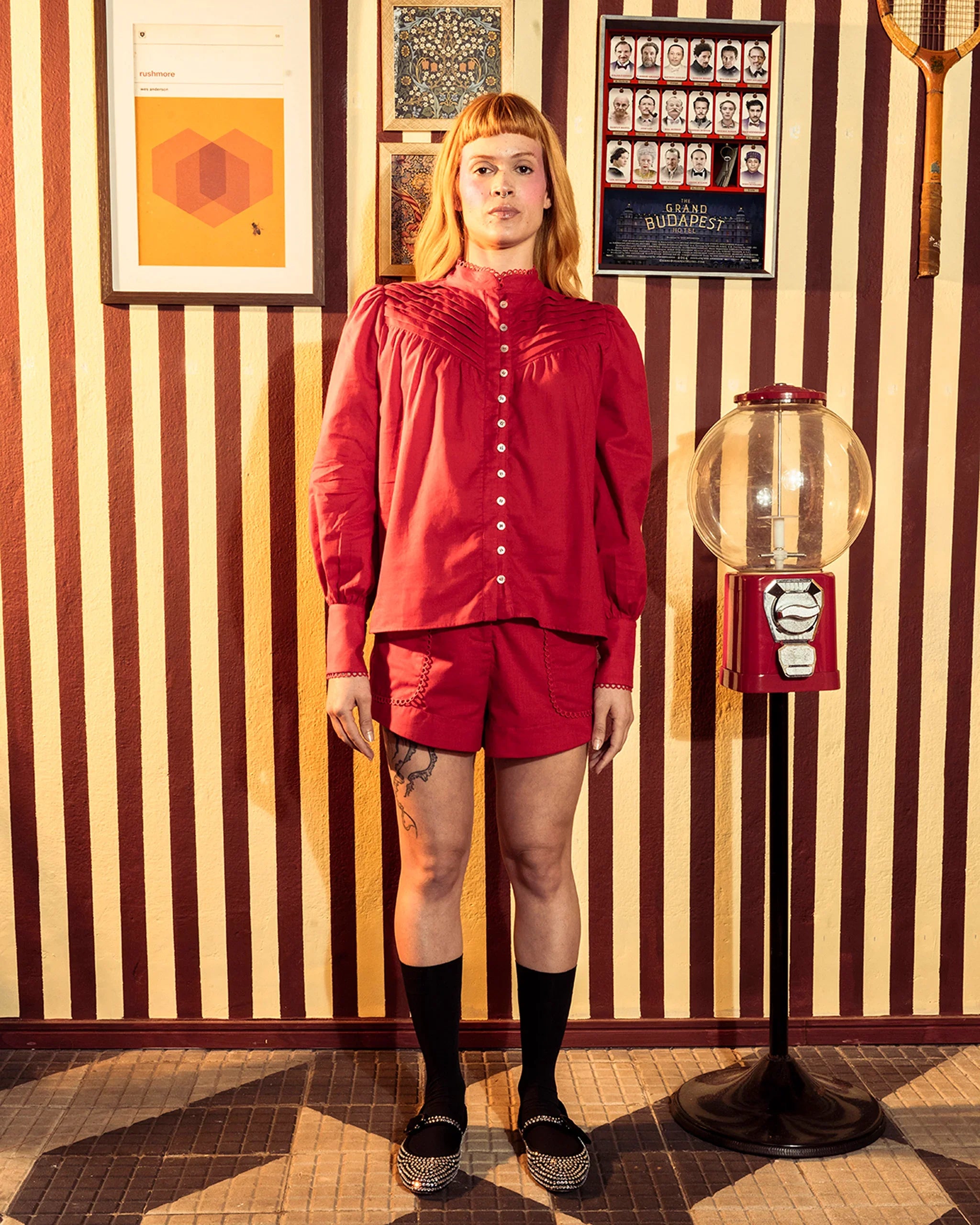 Shorts Brisa - Vermelho Carmim - Junü